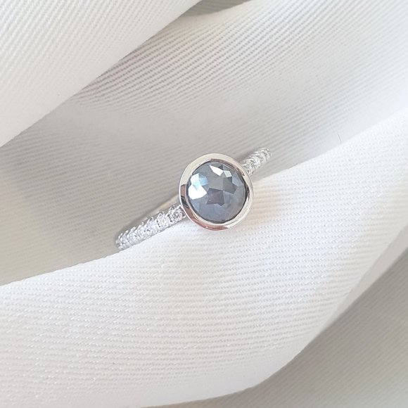 Diamond Engagement Ring 14K White Gold 1.02 TCW - Picture 7 of 9